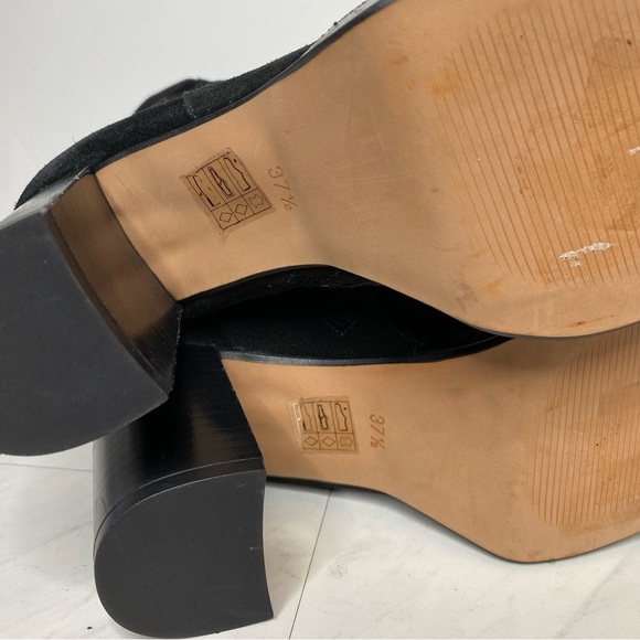 Free People Echo Black Suede Heeled Tall Boot 37 1/2 - Picture 14 of 16